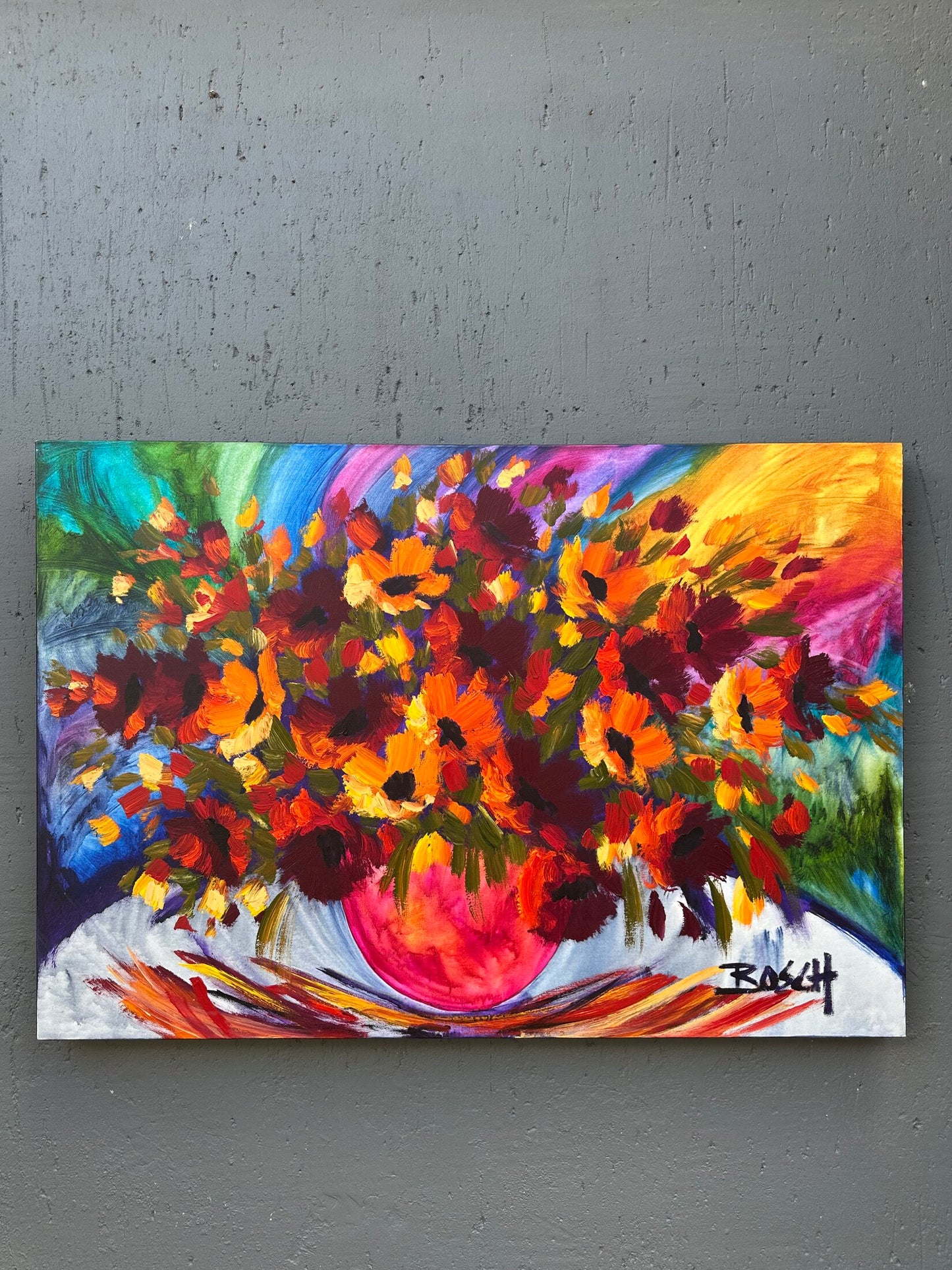 Wildflower Burst – Original Artwork by Bosch