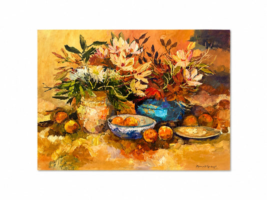 Still Life with Fruit and Blossom – Original Artwork by Margaret Gradwell