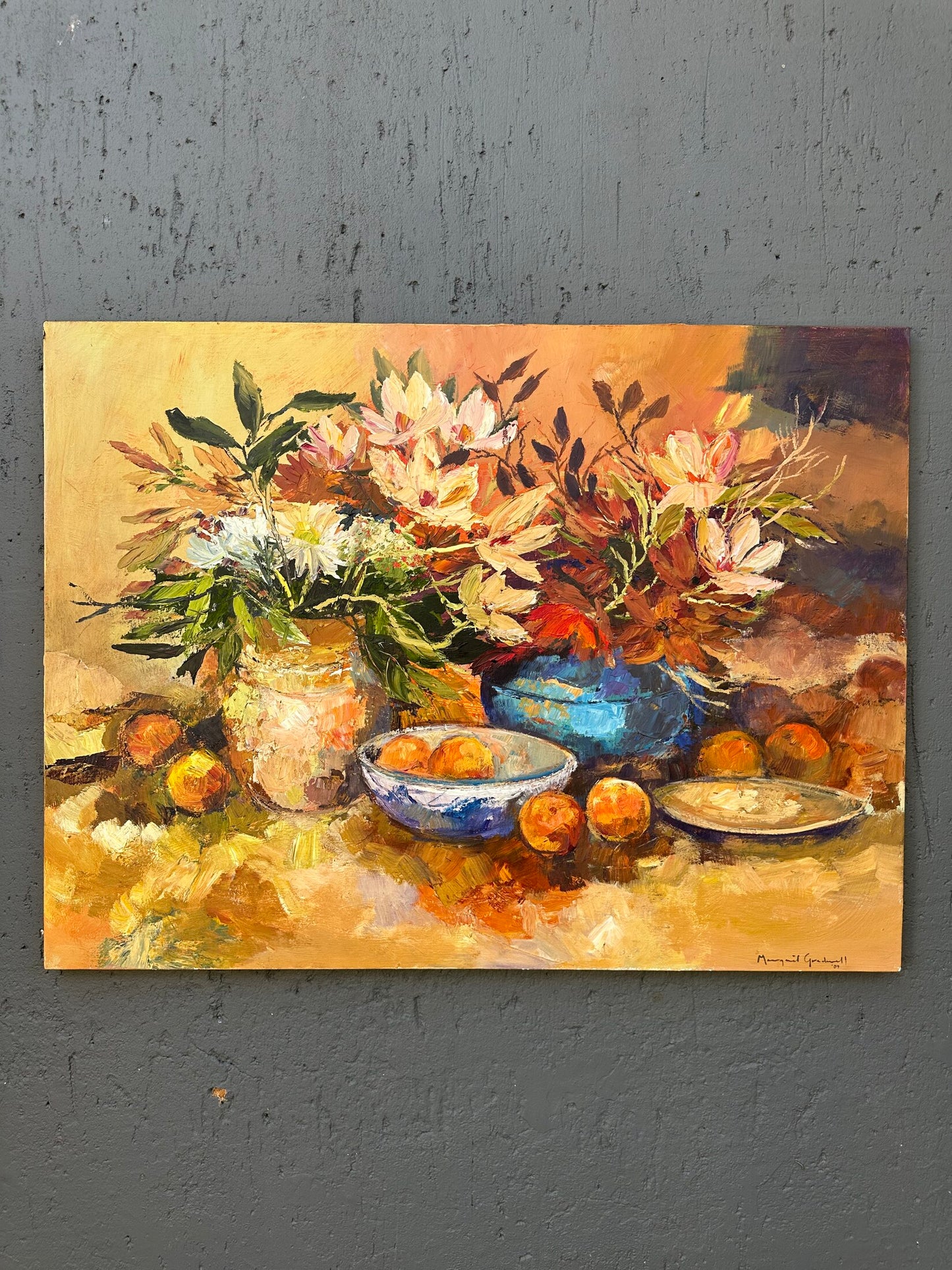 Still Life with Fruit and Blossom – Original Artwork by Margaret Gradwell