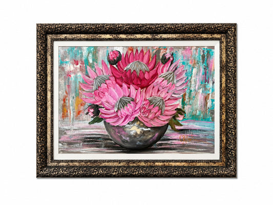 Pink Protea Study – Original Artwork