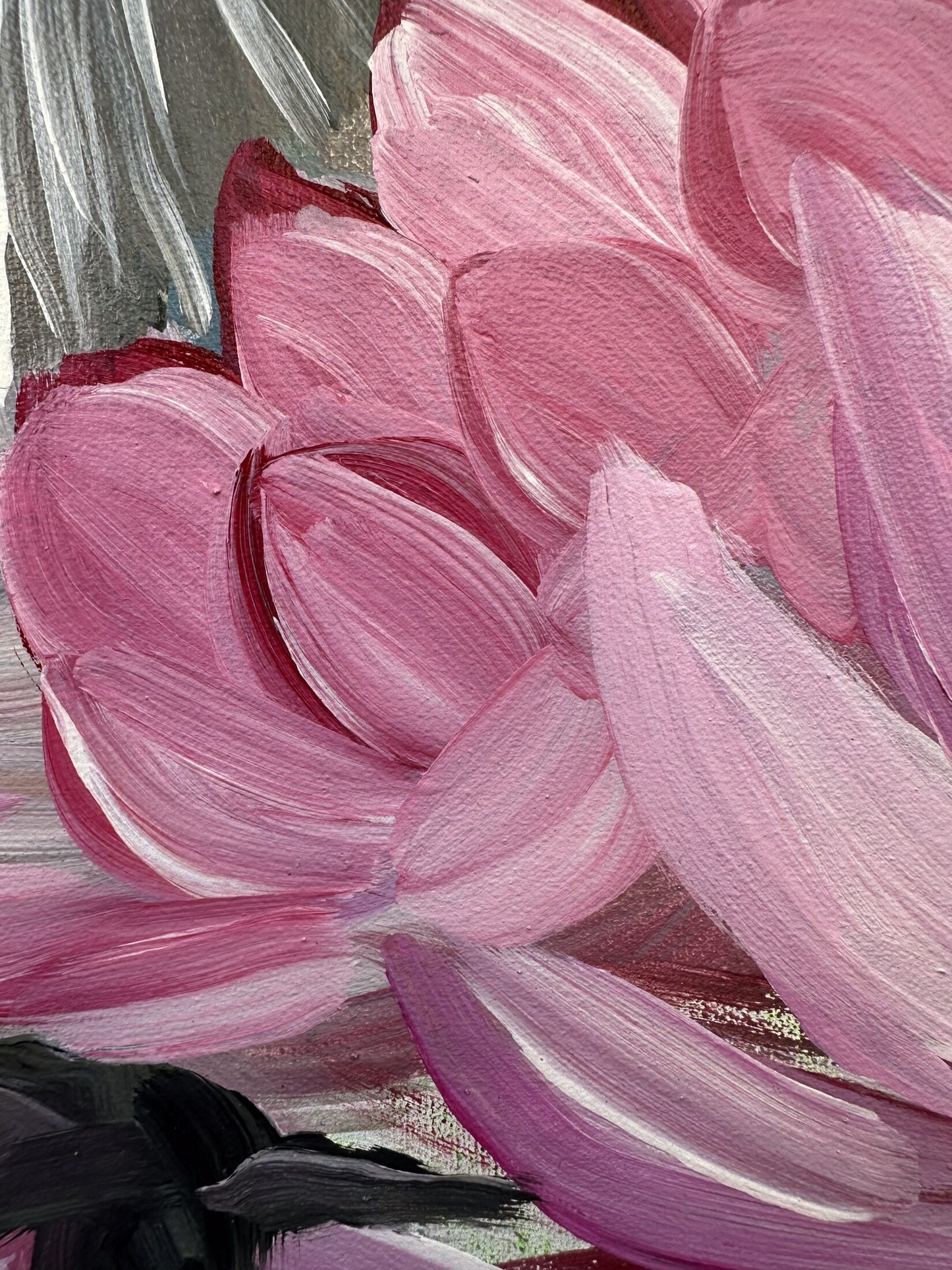 Pink Protea Study – Original Artwork