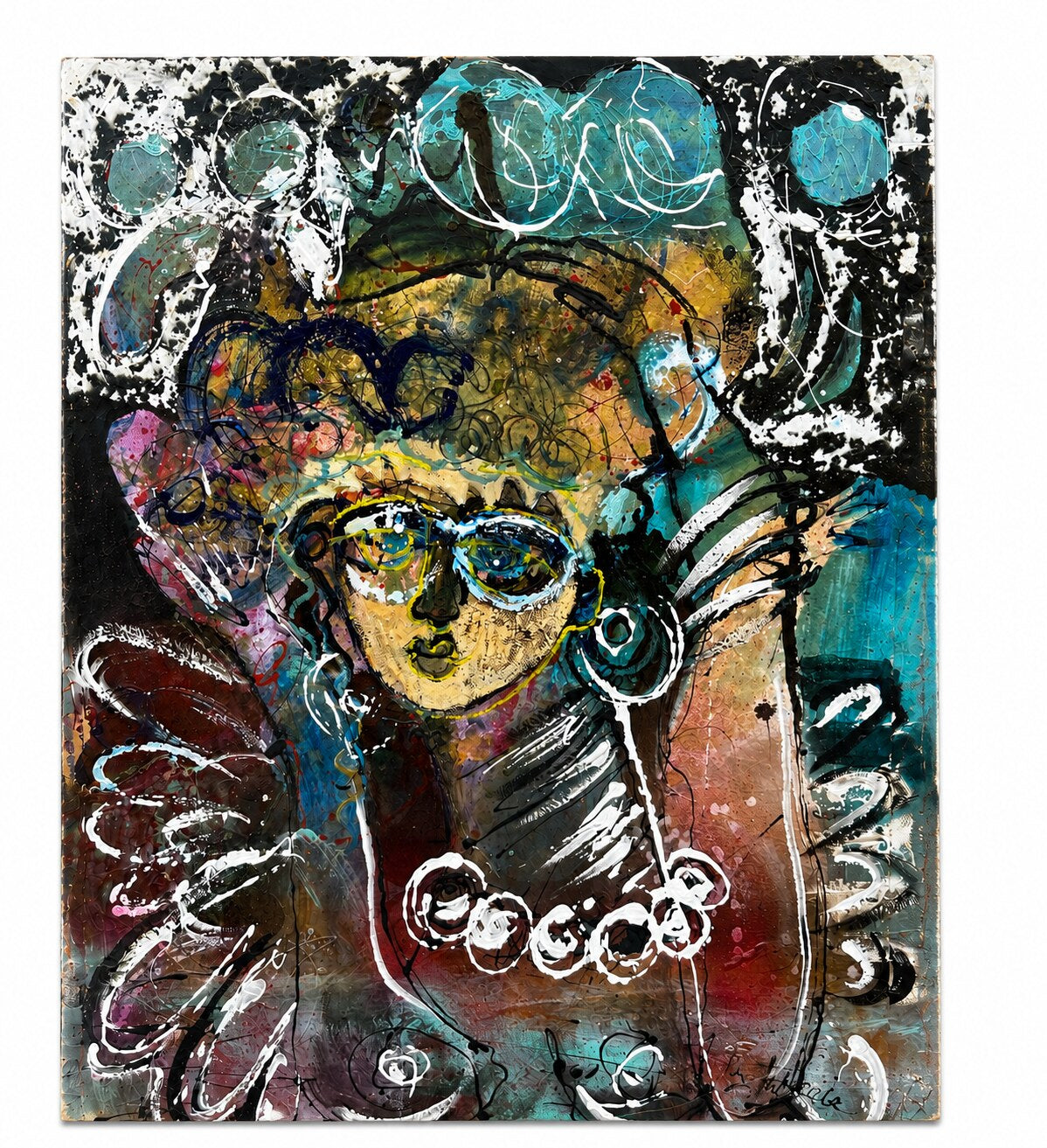 Abstract Portrait in Motion – Original Artwork