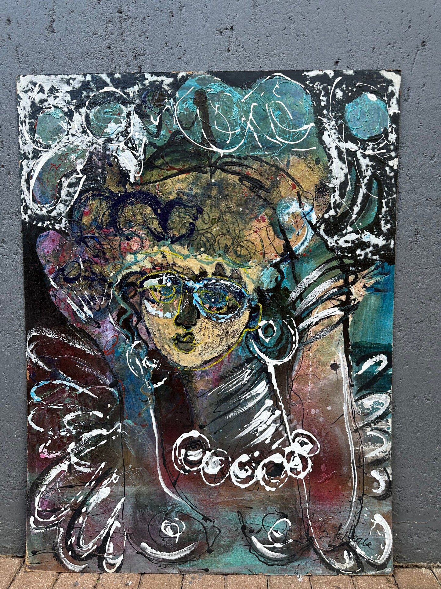 Abstract Portrait in Motion – Original Artwork